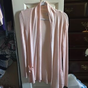 Liz Claiborne Light Pink Ribbed Cardigan
